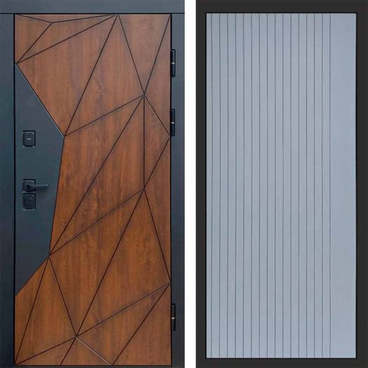 Входная дверь Termo-door Геометрия - FLAT Грей софт