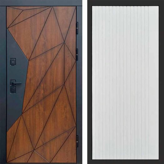 Входная дверь Termo-door Геометрия - FLAT Белый софт