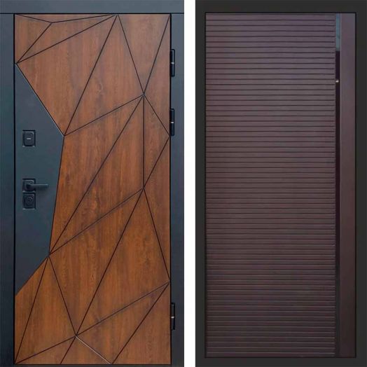 Входная дверь Termo-door Геометрия - Porte Шоколад