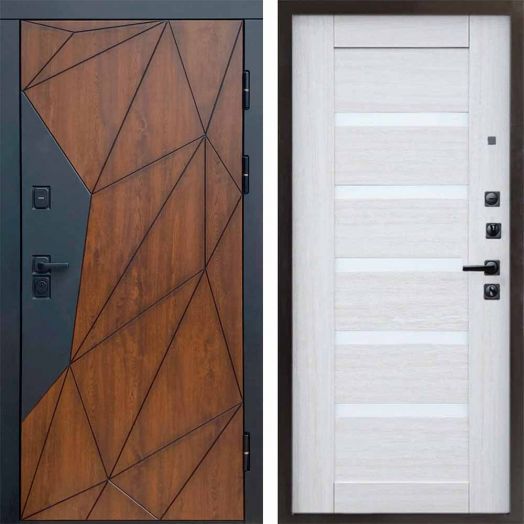 Входная дверь Termo-door Геометрия - Царга Лиственница