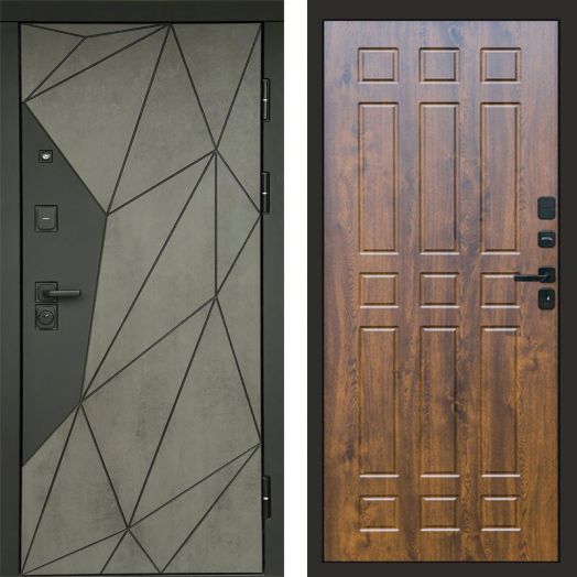 Входная дверь Termo-door Геометрия Бетон - Спарта Дуб