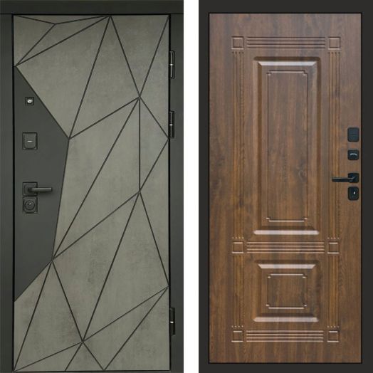 Входная дверь Termo-door Геометрия Бетон - Мадрид Дуб