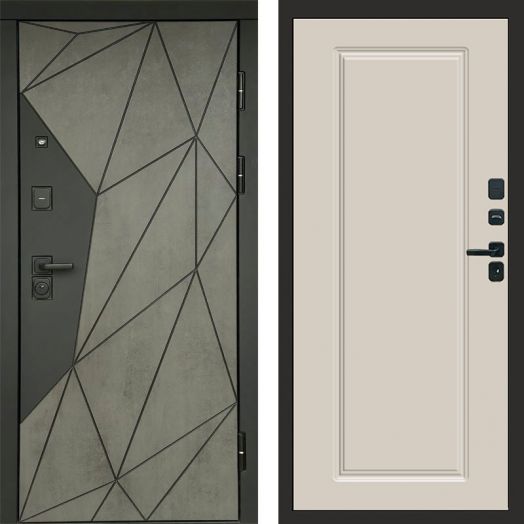 Входная дверь Termo-door Геометрия Бетон - Гранд Слоновая кость