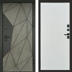 Входная дверь Termo-door Геометрия Бетон - FLAT Белый софт