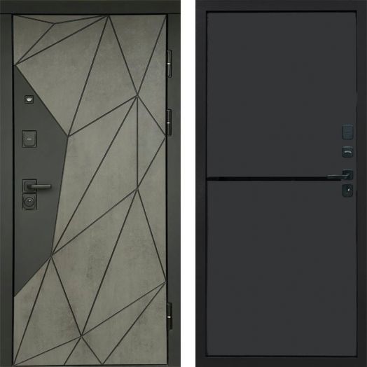 Входная дверь Termo-door Геометрия Бетон - Нео Графит