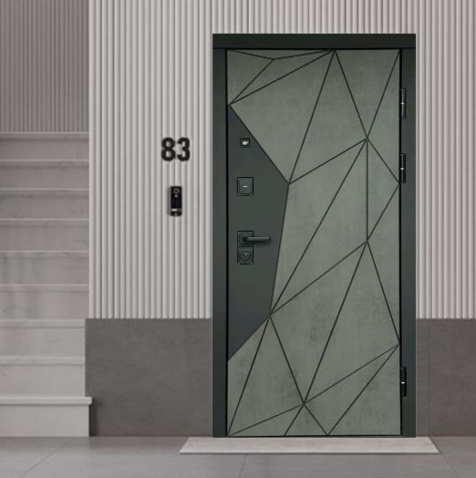 Входная дверь Termo-door Геометрия Бетон - Грунт под покраску