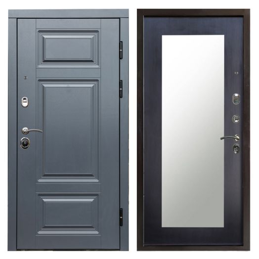 Входная дверь Termo-door Премиум Грей - Зеркало триумф Венге