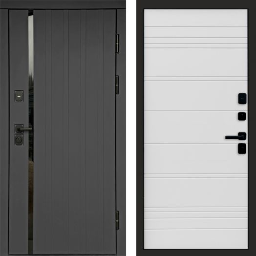 Входная дверь Termo-door Роял Графит - White Line
