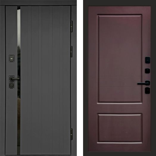 Входная дверь Termo-door Роял Графит - Марсель Шоколад