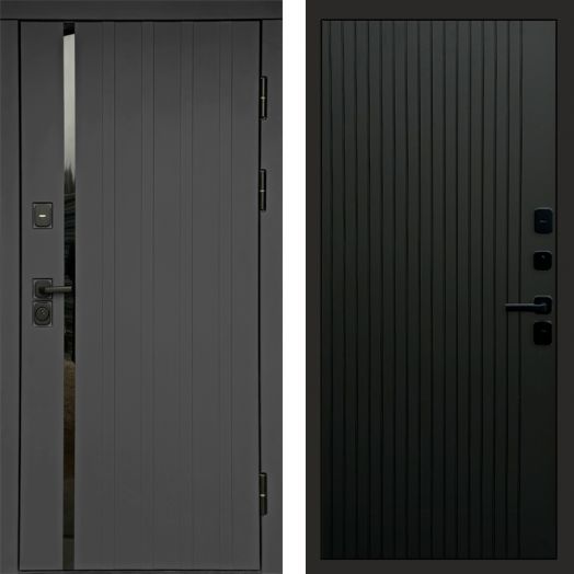 Входная дверь Termo-door Роял Графит - FLAT Черный кварц