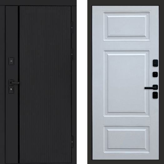 Входная дверь Termo-door Урбан Black - Лион Белый софт