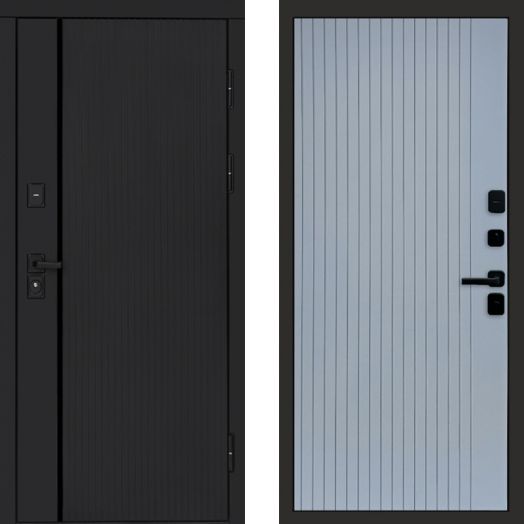 Входная дверь Termo-door Урбан Black - FLAT Грей софт