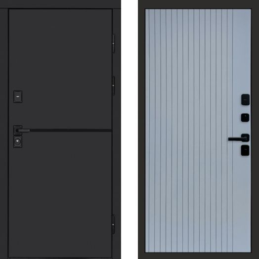 Входная дверь Termo-door Тренд Black - FLAT Грей софт