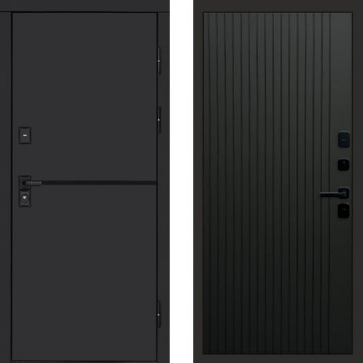 Входная дверь Termo-door Тренд Black - FLAT Черный кварц