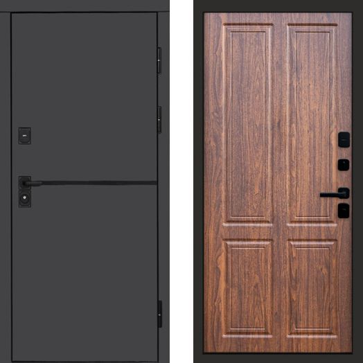 Входная дверь Termo-door Тренд Графит - Орех стандарт