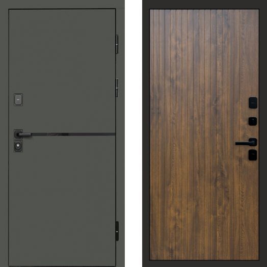 Входная дверь Termo-door Тренд Грин - FLAT Дуб