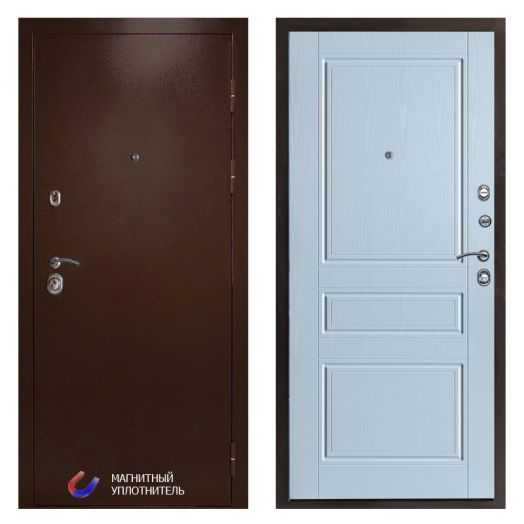 Входная дверь Termo-door Техно Медь - Классика Белое дерево