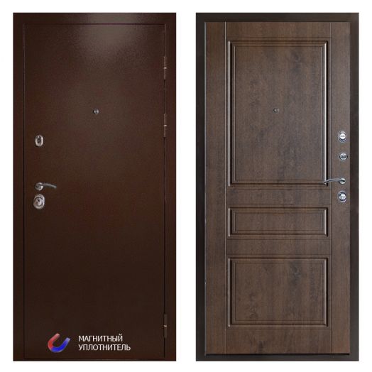 Входная дверь Termo-door Техно Медь - Классика Дуб