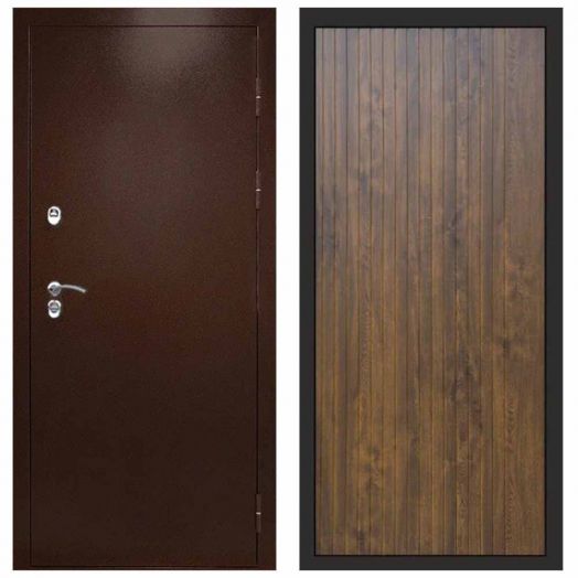Входная дверь Termo-door Техно Медь - FLAT Дуб