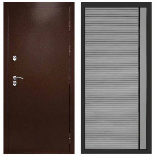 Входная дверь Termo-door Техно Медь - Porte Грей софт