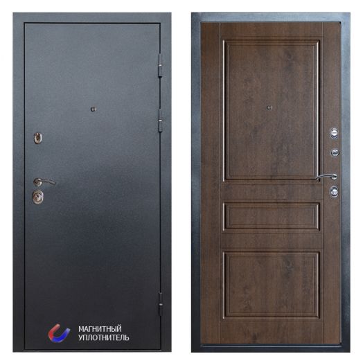 Входная дверь Termo-door Техно Графит - Классика Дуб