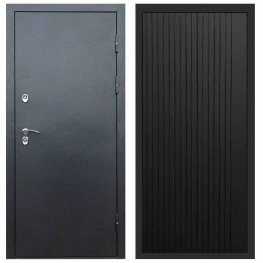 Входная дверь Termo-door Техно Графит - FLAT Черный кварц