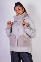 Зимняя куртка с капюшоном Меховая отделка арт.631 [серый]