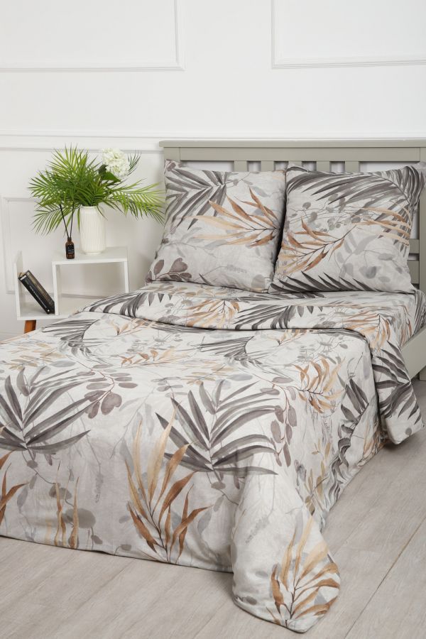 Бязь семейный [в ассортименте] Постельное белье с принтом Ветка пальмы постельное белье