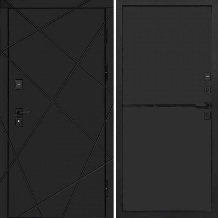 Входная дверь Termo-door Лучи Black - Нео Black