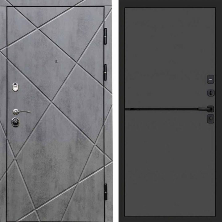 Входная дверь Termo-door Лучи Бетон - Нео Графит