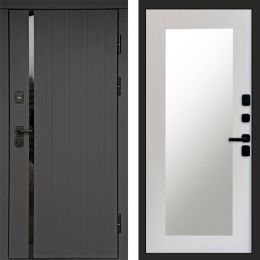 Входная дверь Termo-door Роял Графит - Зеркало триумф Лиственница