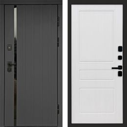 Входная дверь Termo-door Роял Графит - Классика Белое дерево