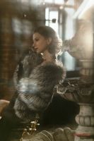 Меховой палантин из лисы