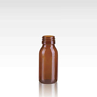 Флакон 100 мл для сиропа янтарное стекло, без крышки, упаковка 140 шт