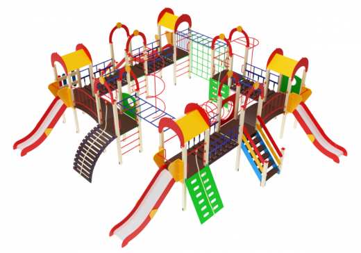 Детский игровой комплекс Остров детства Горка 1200 11080х9410х3000