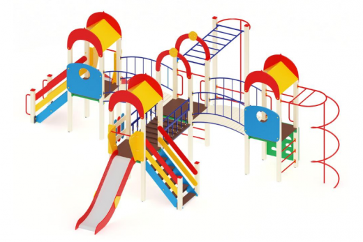 Детский игровой комплекс Дворик детства  Горка 1200 8550х8270х3000