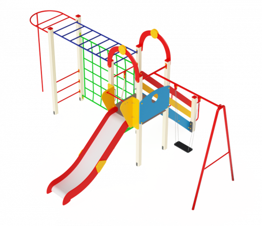 Детский игровой комплекс Счастливое детство Горка 1200 6200х4370х3000