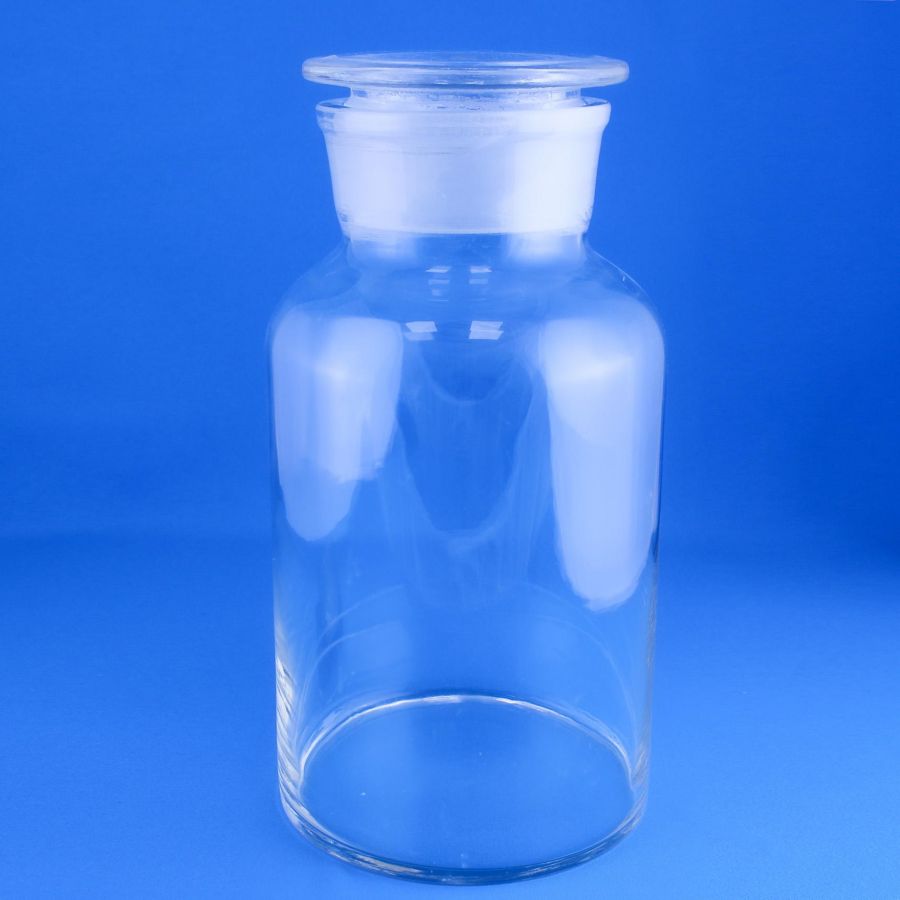 Склянка (штанглас) Labdevices, 5000 мл, светлое стекло, с притёртой пробкой, широкое горло