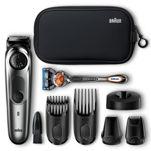 Триммер для бороды и стрижки волос Braun BT7940TS + бритва Gillette