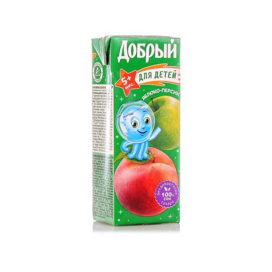 Сок «Добрый» Яблоко/Персик 0,2л