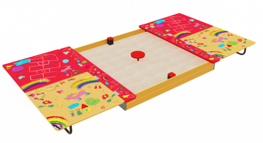 Песочница с крышкой большая 2000х2000х480