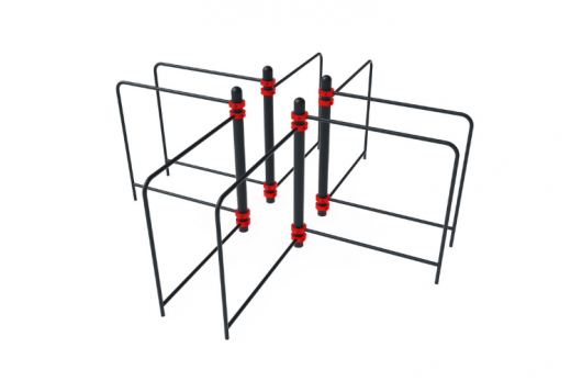 Воркаут брусья квадрат (108) Чс 3300х3300х1360