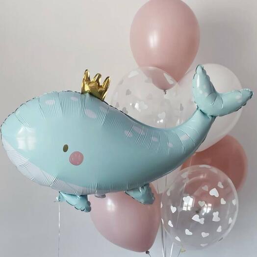 Сет с китенком из шаров с гелием
