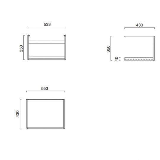 Черная металлическая консоль Catalano Premium/Green 258600022 60х43 см схема 2