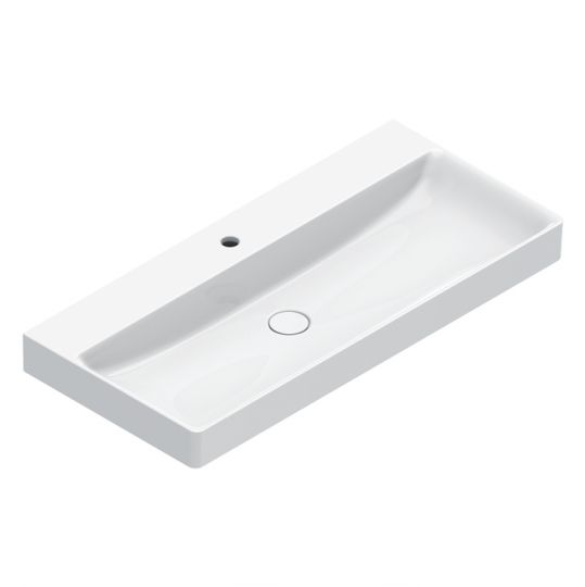 Раковина Catalano GREEN 421001001 100x47 см  покрытие Cataglaze+ цвет белый глянцевый схема 2