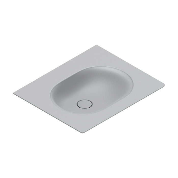 Изображение Раковина Catalano Sfera 520610023 60x50 см без отверстий цвет Cemento Satinato