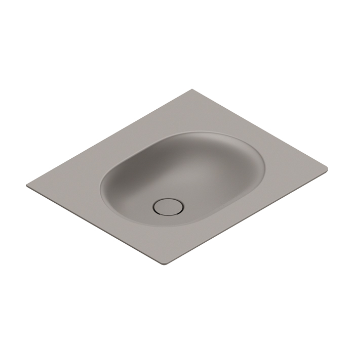 Изображение Раковина Catalano Sfera 520610032 60x50 см без отверстий цвет Tortora Satinato