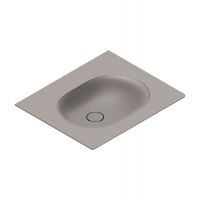 Раковина Catalano Sfera 520610032 60x50 см без отверстий цвет Tortora Satinato схема 1