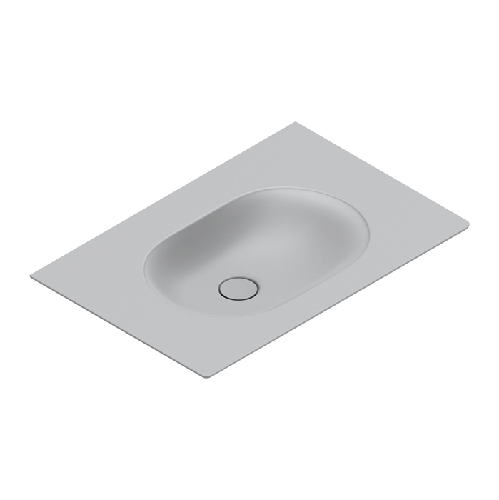 Изображение Раковина Catalano Sfera 520760023 75x50 см без отверстий цвет Cemento Satinato