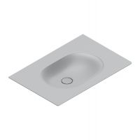 Раковина Catalano Sfera 520760023 75x50 см без отверстий цвет Cemento Satinato схема 1